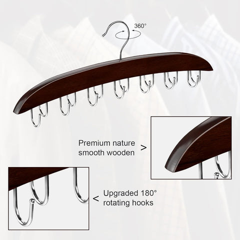 Closet, Wooden Tie/Belt Rack for Storage