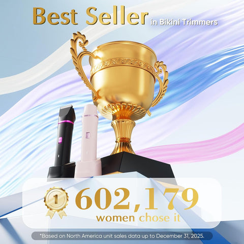 Bikini Trimmer Electric Razors for Women, Rechargeable Pubic Body Hair Trimmer