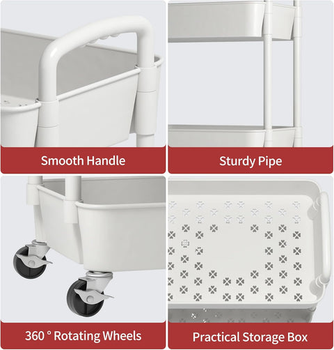 3 AND 4 TIER SLIM TROLLEY