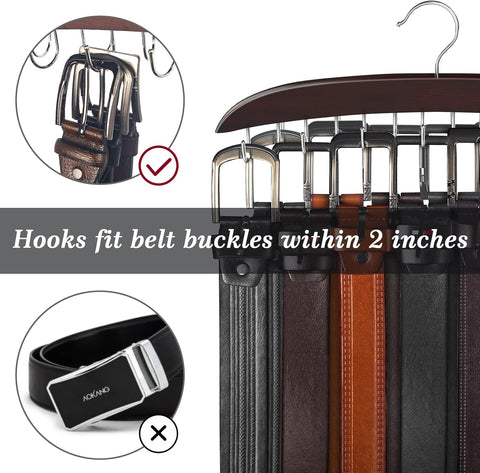 Closet, Wooden Tie/Belt Rack for Storage